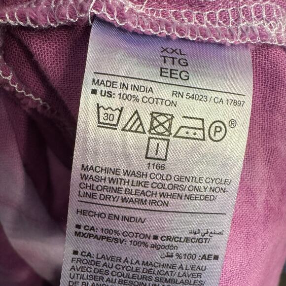 Old Navy Shirt Dress 2X Womens Lounge Beach Coverup Casual Tie Dye Pockets - Picture 8 of 10